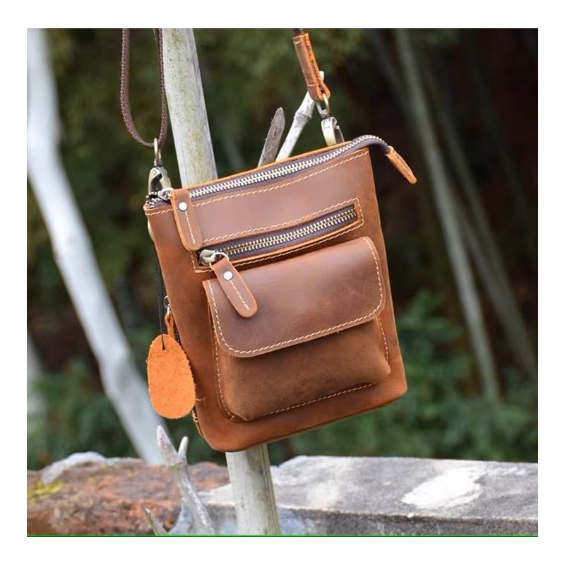 Chaiclo Casual Vintage Catavilla Belt Shoulder 3-Way Retro Genuine Leather