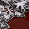 Simhomsen Towel Embroidered Snowflake Design White Table Runner for Christmas