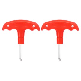 sourcing map 2pcs Golf Spike Wrench Tool T25 Golf Torque Wrench Stainless Steel Golf Head Adjustment Tool Golf Driver Torque Tool with Plastic Handle for Golf Club Driver Shaft Adapter, Red