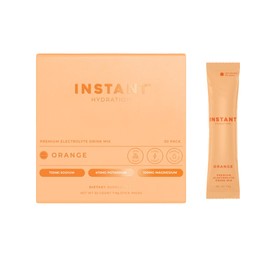 Instant Hydration Electrolytes Powder Packets - Citrus Orange Drink Mix - Zero Sugar - Keto, Vegan, Gluten-Free, Non-GMO - Boost Recovery, Brain Health, Muscle & Tissue Support- 30 Sticks