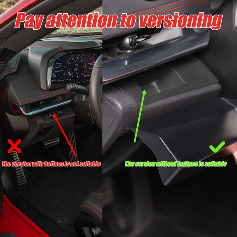 Car Center Console Storage Box Compatible with Corvette C8 Stingray