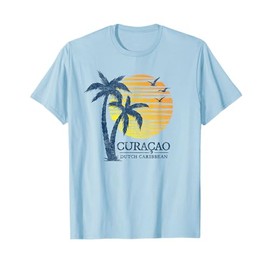 Curacao Dutch Antilles Beach Sunset Mens Womens Souvenir T-Shirt