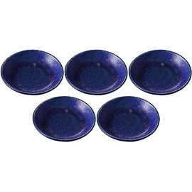 Setomonohonpo Set of 5, Lapis Navy Blue, 2.5 Plates, 3.1 x 0.7 inches (8 x 1.8 cm), Small Plate