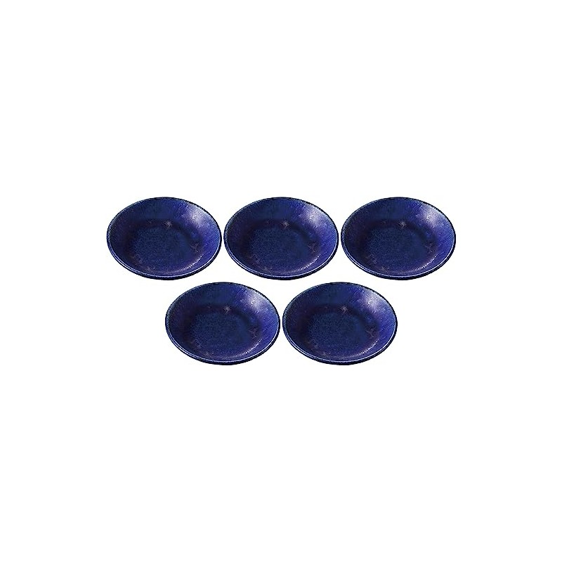 Setomonohonpo Set of 5, Lapis Navy Blue, 2.5 Plates, 3.1