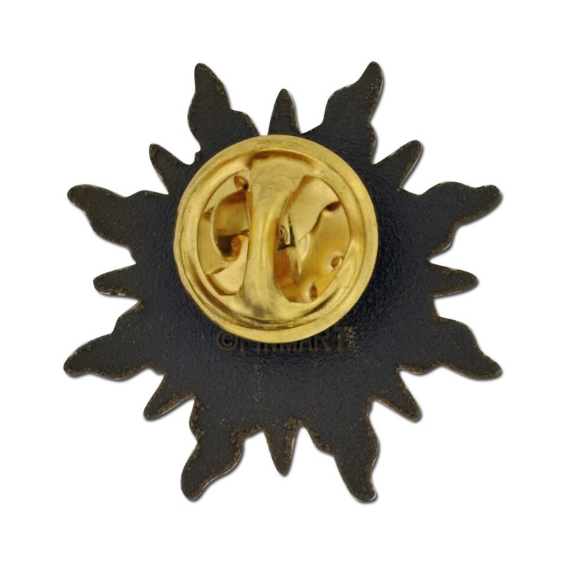 PinMart's Gold 3D Sun Face Sunshine Lapel Pin