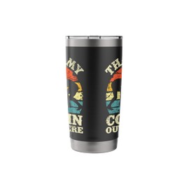 That's My Cousin Wrestling Funny Vintage Sport Lovers Stainless Steel Insulated Tumbler