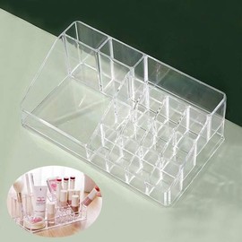 네일아트 화장대 깔끔 정리 16칸 투명 아크릴 보관함 아크릴진열대 16-Cell Clear Acrylic Storage Organizer for Nail Art Vanity Desk