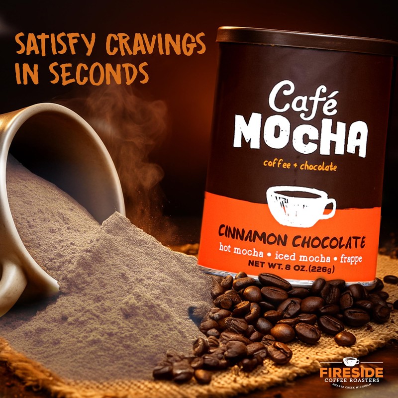 Fireside Coffee Cinnamon Chocolate Cafe Mocha - Instant Coffee Chocolate