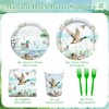 120pcs Mallard Duck Plates Napkins Mallard Duck Party Supplies A