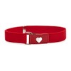 Ladeheid P15G Girls' Elastic Belt 1-6 Years 34-65 cm, Red/Heart