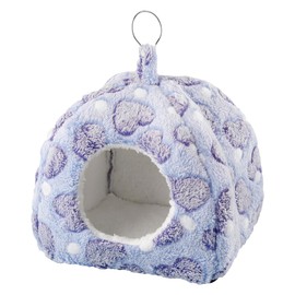 Lotsdonxia Small Animal Warm Bed – Lightweight & Cozy Pet Bed Soft Winter Sleeping House for Rabbits, Guinea Pigs, Hamsters & Bunnies Heart Print Designs (20x20x16cm)