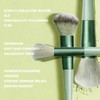 13 Piece Vegan Synthetic Makeup Brush Set No-Shed with Green