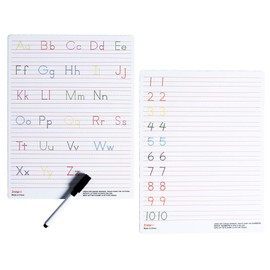 Dry Erase Alphabet Tracing Board: Letter and Numbers Handwriting Practice for Kids Learning, Reusable Boards for Kindergarten and Preschool