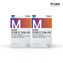(트루엔뉴트리션)트루엔 트리플 마그네슘 400 60정X2박스 (True Nutrition) True En Triple Magnesium 400 60 Tablets X 2 Boxes