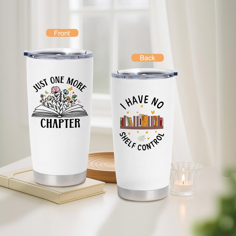 Onperpoe Book Lover Gifts Set, Canvas Bag and Stainless Steel