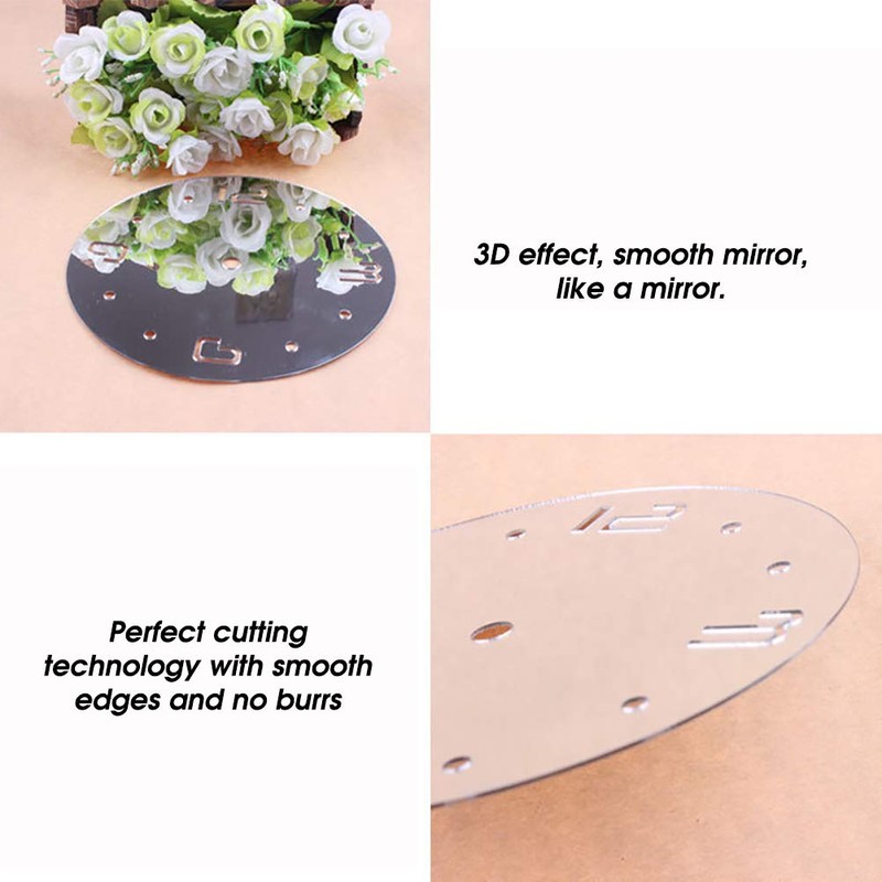 Acrylic Wall Clock, DIY Acrylic Wall Clock Modern Mute Coffee