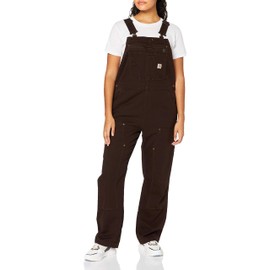 Carhartt Womens Crawford Double Front Bib (Plus Sizes) Overalls, Dark Brown, X-Small Tall US