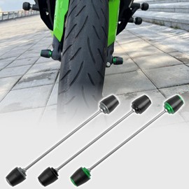 WOOGA Motorcycle Front Wheel Fork Slider, Frame Sliding Protector Axle Fork Slider Compatible Models Kawasaki/Kawasaki Ninja ZX4R ZX4R ZX4RR 23-24 ZX25R 21-24 ZX-25R ZX-4R (Green)