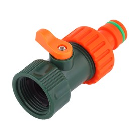 MIVOS Tap Connection for Tap with 3/4 Inch (26.5 mm) External Thread - Tap Adapter with Regulating Valve - Tap Connector with Quick Coupling for Garden Hose