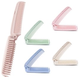 4 Pcs Folding Comb Comb Hair Comb Hairbrush Double-headed Hairbrush Folding Comb Double-headed Hair Care Comb Anti-static Comb Pocket Portable Lightweight Travel Work Home
