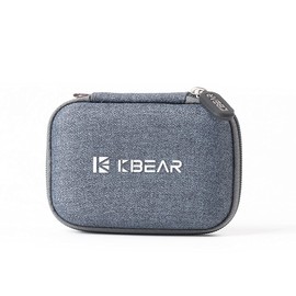 KBEAR Earphone Case, Storage Box, Cable Cover, Earphone Accessory Box, Compact Pill Box, Pouch, Protective Shell, Pressure Resistant, Heavy Duty (Case, Gray) (KBEAR Case)