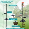 Bird Feeder Pole 92 Inch Heavy Duty Bird House Pole