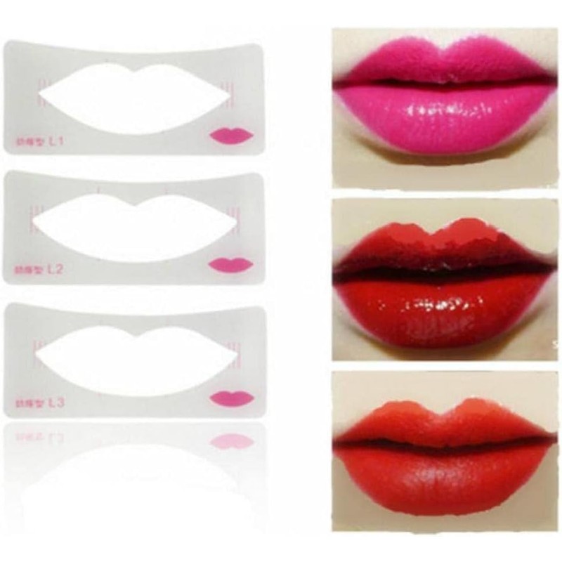 3 Pcs Lip Liner Stencils Lip Painting Template Women Lip