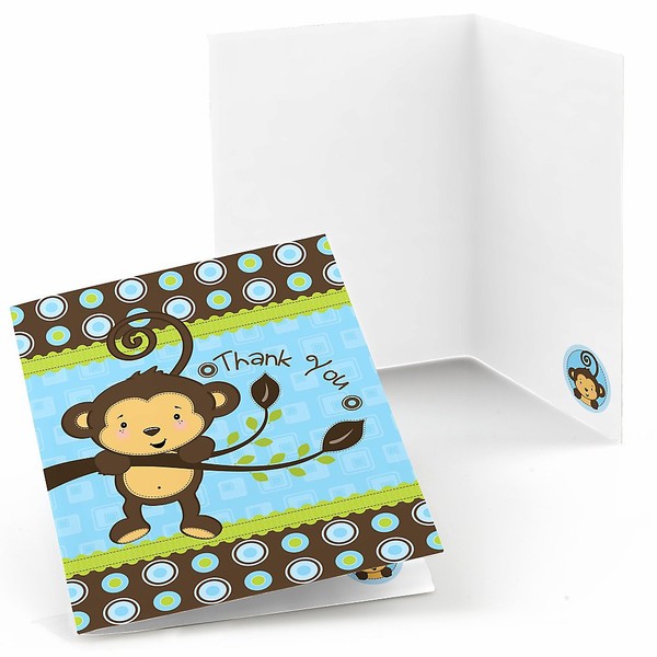 Monkey Boy Thank You Cards (8 count)