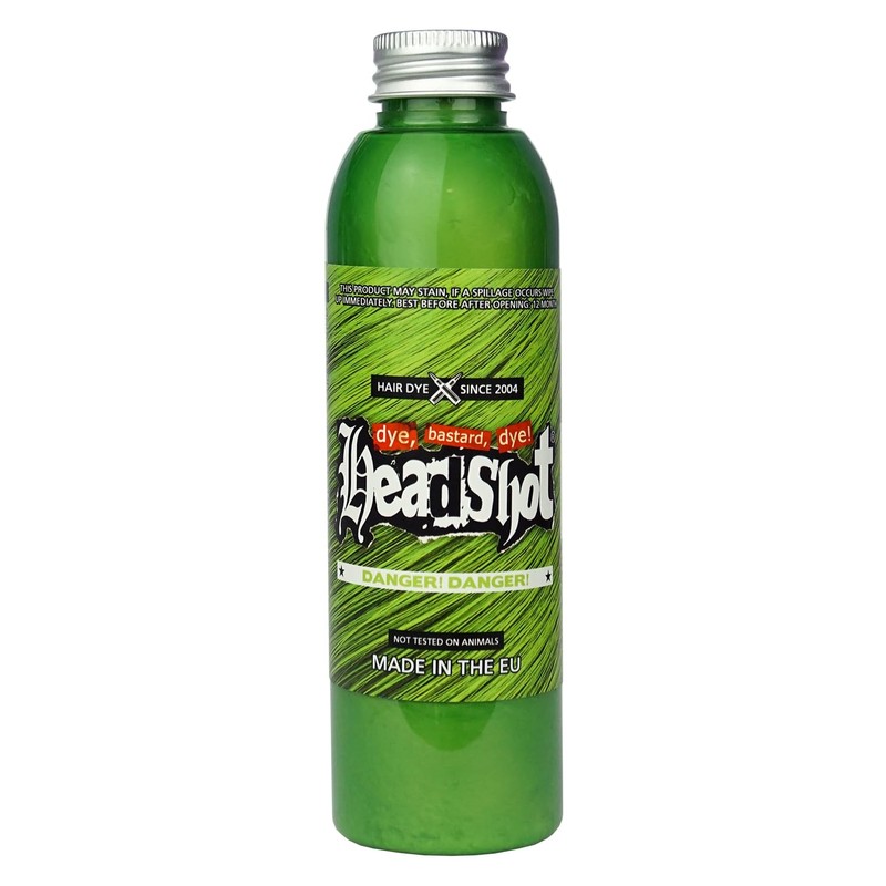 Headshot Danger! Danger! Green Hair Colour Semi-Permanent Hair Dye 150ml