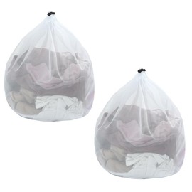 2 Pcs Laundry Bag, Extra Large Mesh Laundry Bag with Drawstring, Washing Bags for Washing Machine, Washing Bag Net for Travel, Delicates, College Dorm(60 x 80cm)