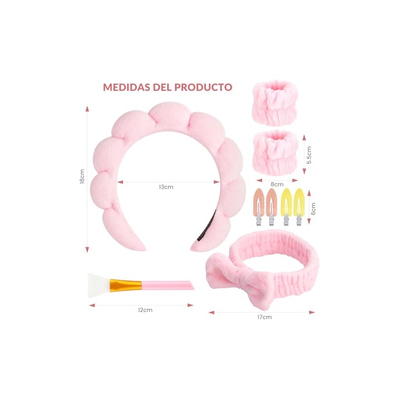 Set TXG de 9 piezas talla única: diadema flor nube,