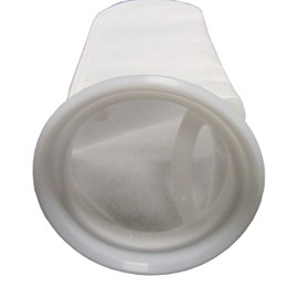 (10 Pack) #4 Size 25 Micron Liquid Filter Bags, Polyester Felt with Polypropylene Ring, 4-1/8" Diameter x 14" Length, High-Performance Filtration for Water & Liquid Media