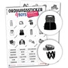 Typographus - 68 child-friendly stickers for clothes - for wardrobes,