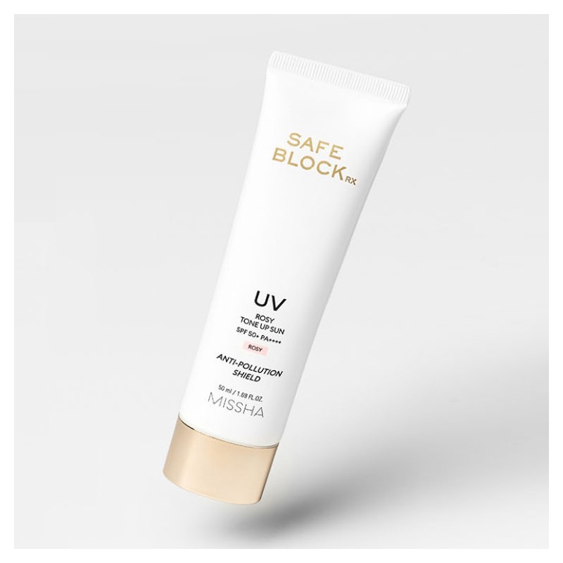 미샤 세이프블록 RX UV 로지 톤업 선크림 SPF50+ PA++++, 50ml,