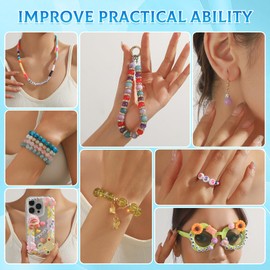 Weiyiziens 1400pcs Letter Beads, 6x6 mm Acrylic Alphabet Beads, Beads for Jewelry and Bracelet Making, in 28 Grid Box (White and Black)