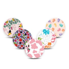 ExpressionMed - Adhesive OverPatch for Libre 3 (5-Pack) - Made in The USA, Waterproof, Split Backing, CGM Tape (Sweeties Variety Pack)