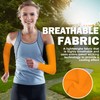BRGUR UV Sun Protection Compression Arm Sleeves, Orange&Orange&Orange, 3 Pairs