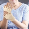 Yearntown 3 Pairs Elderly Skin Thin Protector Gloves Tone Fingerless