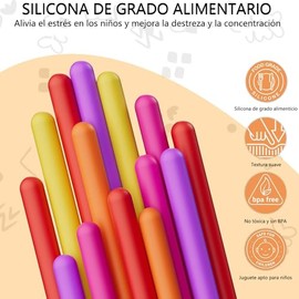 Juguete sensorial Fidget, Tablero de Actividad sensorial, Juguete de descompresión de Silicona, Tablero de Actividad sensorial para aliviar el estrés, la ansiedad, el Autismo y el TDAH. (Azul)