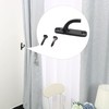 SUL Curtain Hold Tie Backs Black Hooks, U Shaped Wall