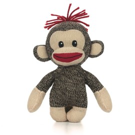 Plushland Original Curioso Brown Sock Monkey, Hand Knitted, Stuffed Animal Toy Gift-for Kids, Babies, Teens, Girls and Boys Baby Doll Present Puppet 6 Inches