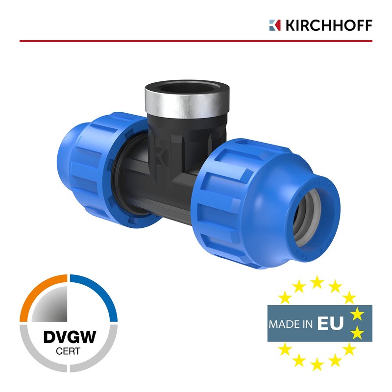 Kirchhoff Fitting T-piece with internal thread, plastic 1/2 inch x