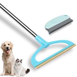 AIZAL Carpet Rake for Pet Hair Removal, Pet Hair Removal Tool Set of 2, 56” Long Handle Carpet Pet Hair Removal Carpet Scraper Dog Cat Hair Remover for Sofa, Couch, Car, Rug,Stairs