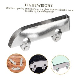 TOYMYTOY 8pcs 5mm Glass Door Roller Pulley Stainless Steel Pulley Sliding Door Cabinet Hardware Sliding Door Replacement Part for Display Cabinet