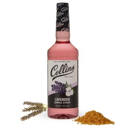 Collins Lavender Simple Syrup 32 Fl Oz Cocktail Mixer for Drinks and Desserts
