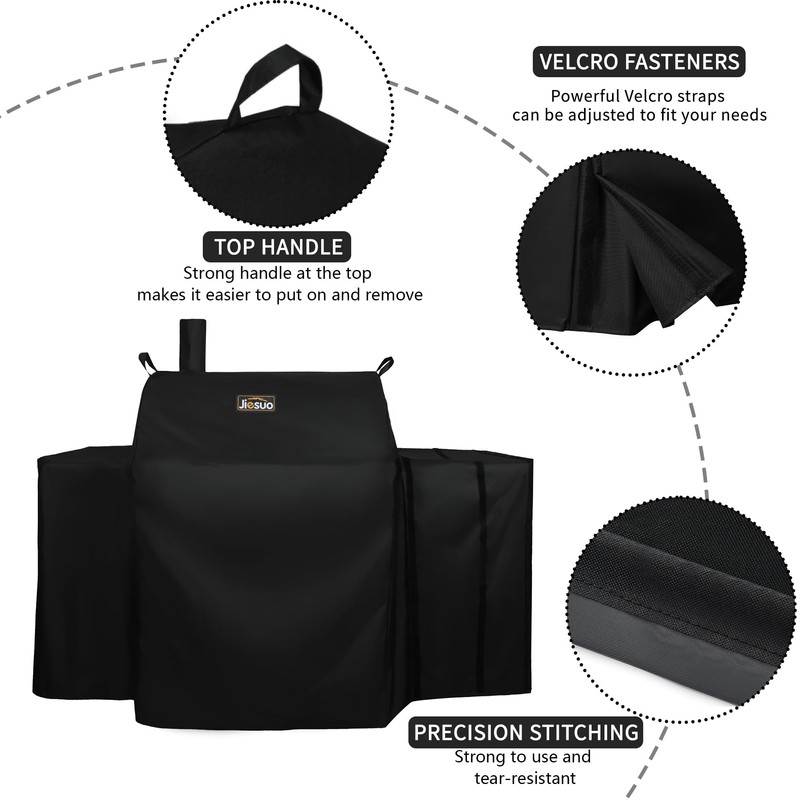 JIESUO 5555 Grill Cover for Char-Griller E1224, 2121,3018,1224, Heavy Duty