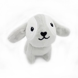 Les Déglingos Les PTIPOTOS by Plush Toy for Maman Bebe - Very Soft - Birth Gift - Toutout Dog Mum & Baby Light Grey - 34 cm