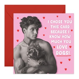Central 23 Best Friend Birthday Card - I Chose You This Card Because - Funny Dog Birthday Card For Sister Bestie Humour - Hilarious Gifts For Her Women Female Friends - Comes With Stickers