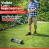 DIVCHI Garden Rolling Lawn Aerator Heavy Duty Metal Spikes -