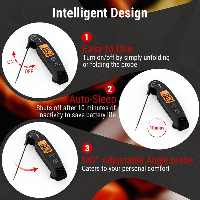 ThermoPro TP605 Instant Read Meat Thermometer Digital for Cooking, Waterproof
